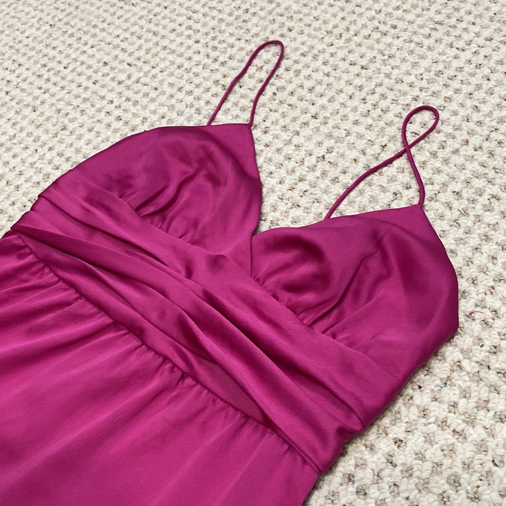 NWT ba&sh Rixelle Spagetti Strap Maxi Dress in Fuchsia - Sz 2 Medium